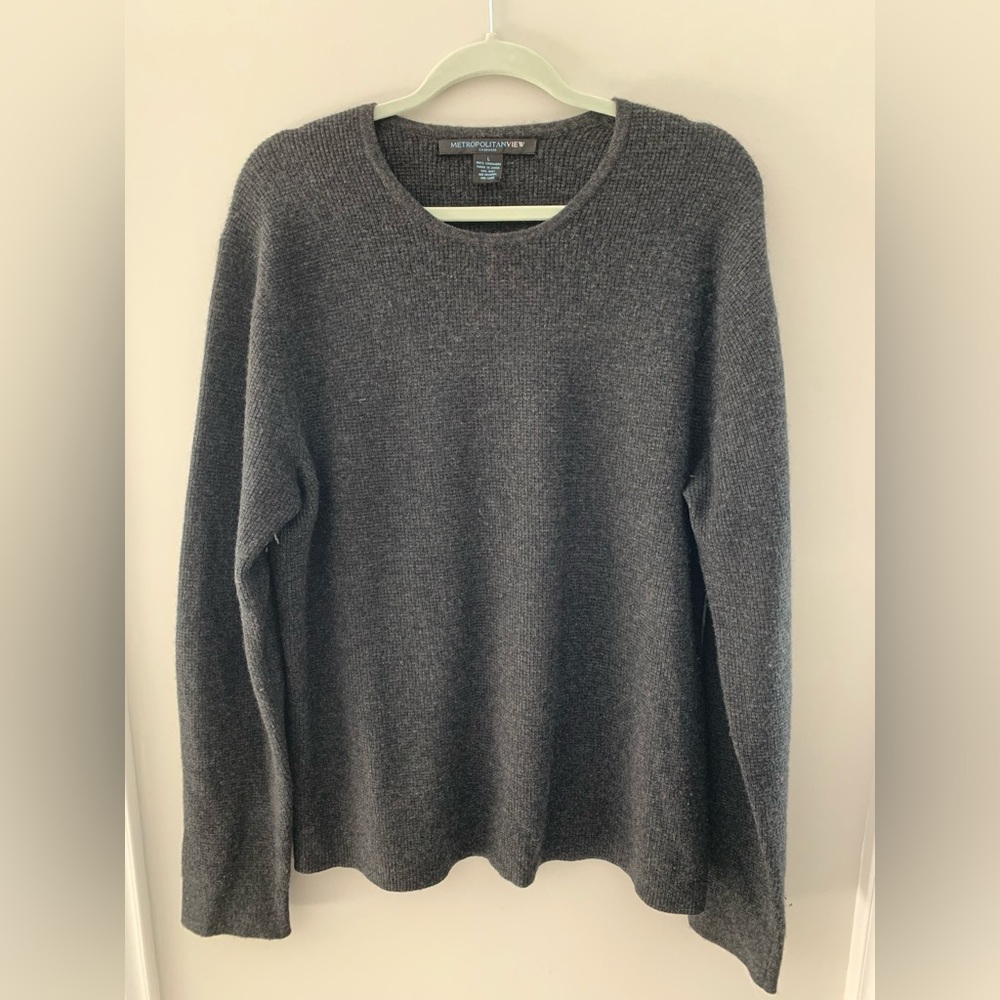 Metropolitan Mens cashmere grey sweater